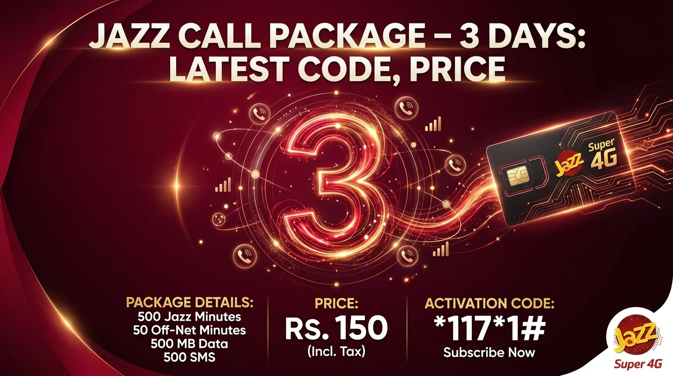 Jazz Call Package – 3 Days: Latest Code, Price 