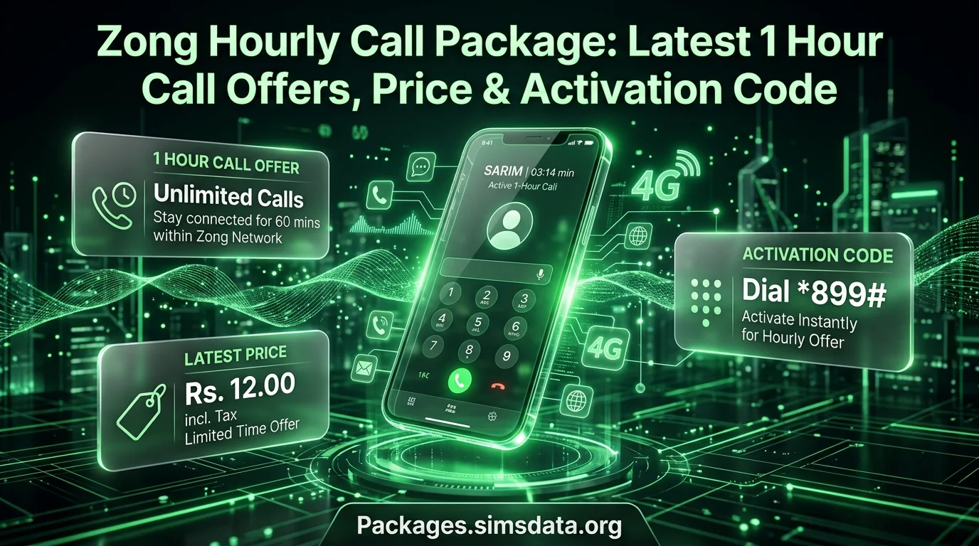 Zong Hourly Call Package: Latest 1 Hour Call Offers, Price & Activation Code